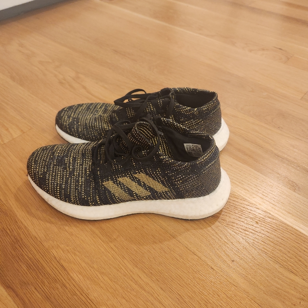 Kids Black and Gold Sneakers